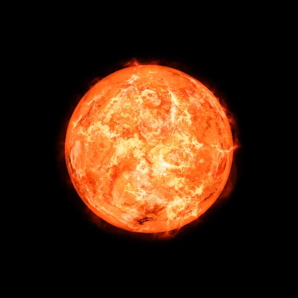 Sol ardiendo en el espacio — Foto de Stock