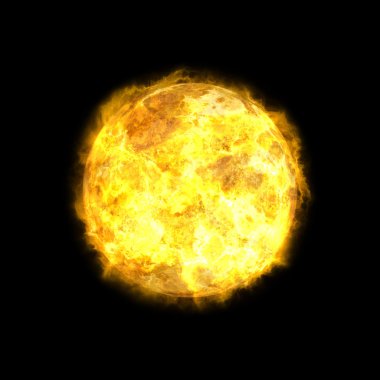 Sun burning in space clipart