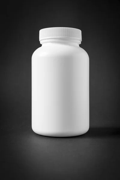 White plastic jar — Stock Photo, Image