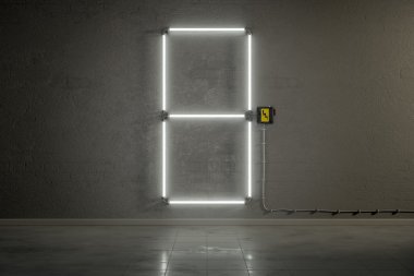 Sekiz numaralı binada neon tüpler