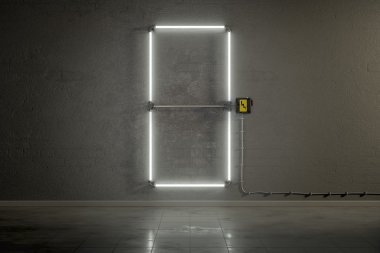 neon tüp sıfır bina