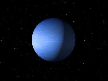 Planet Neptune with NASA textures clipart
