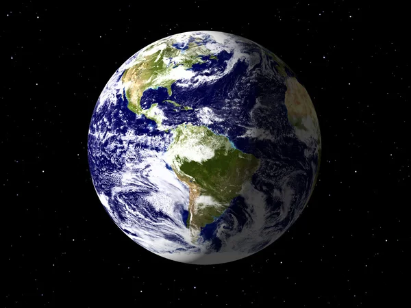 行星地球与美国国家航空航天局纹理 — 图库照片