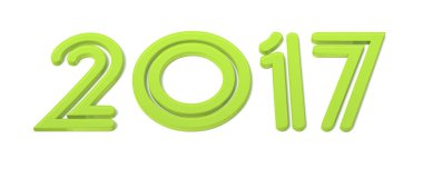 2017 yeni yıl işareti render