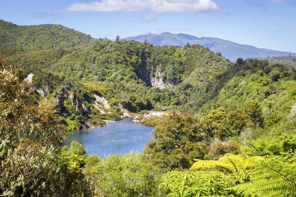 Lago volcánico en waimangu — Foto de Stock