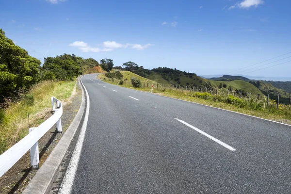 Camino sinuoso en Nueva Zelanda — Foto de Stock