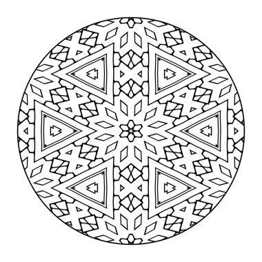 Siyah ve Beyaz Mandala 