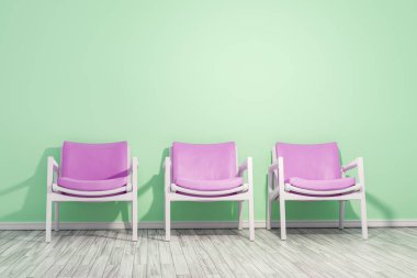 koltuklar yeşil duvar