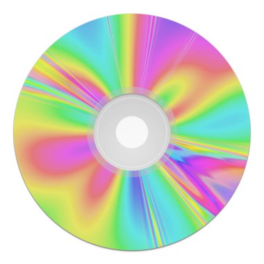 renkli bir cd-rom müzik veri depolama