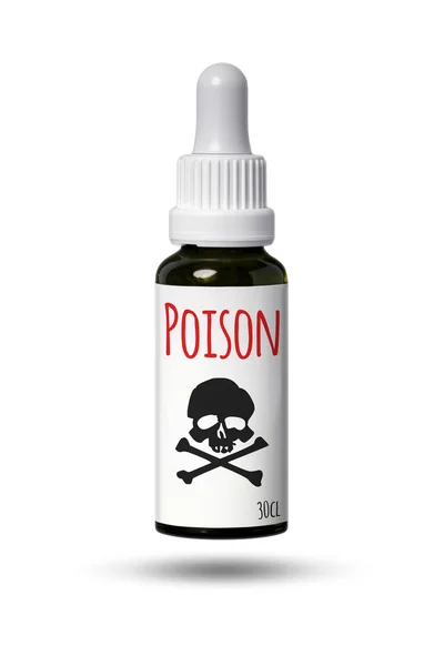 Petite bouteille typique avec poison — Photo