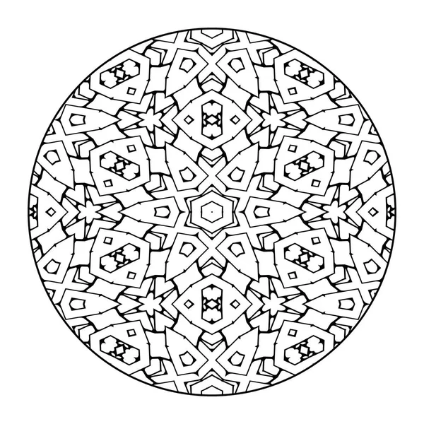 Mandala czarno-białe — Zdjęcie stockowe