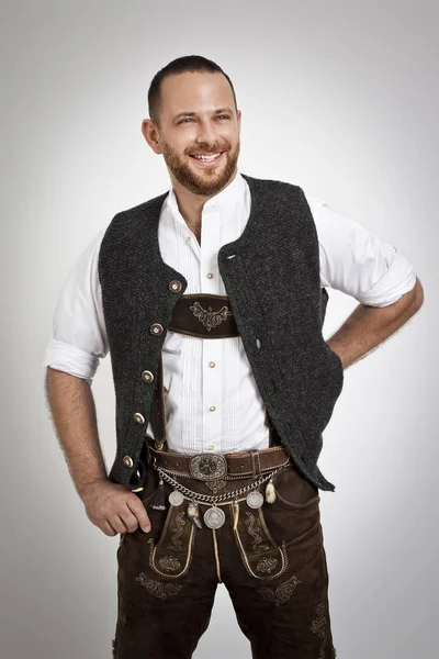 Man in traditional bavarian clothing — Stock Photo, Image