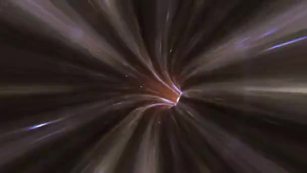 Túnel warp en el espacio — Vídeos de Stock
