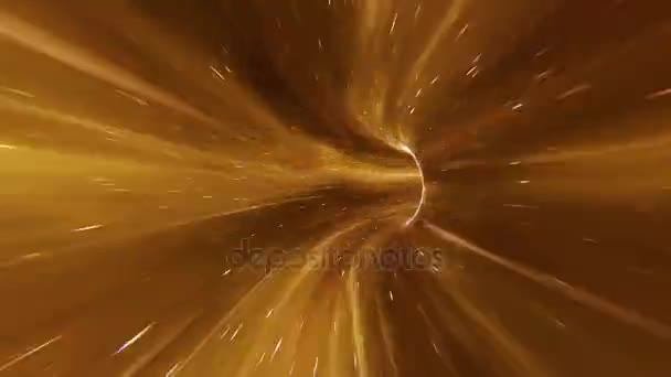 Túnel warp en el espacio — Vídeo de stock