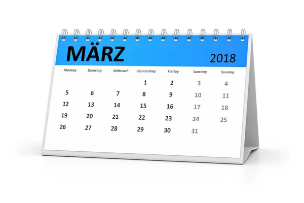 Calendrier de table de langue allemande — Photo