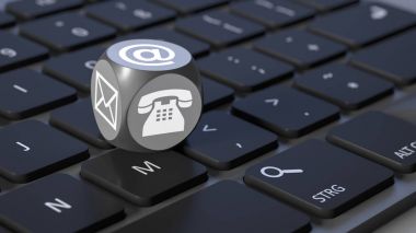 küp işaretleri e-posta telefon ve mektup