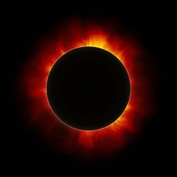 Início do eclipse solar — Fotografia de Stock