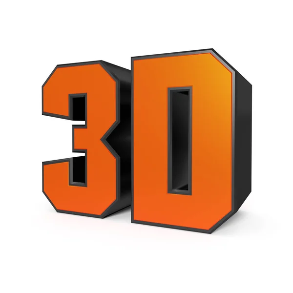 Színes 3D-s jel — Stock Fotó