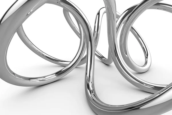 Stylish chrome knot — Stock Photo, Image