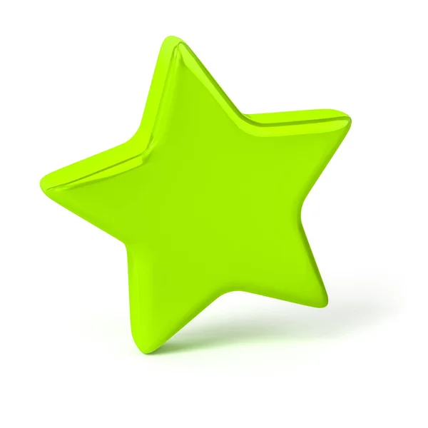 Стильная зелёная звезда — стоковое фото