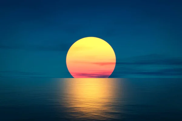Grande tramonto sull'oceano — Foto Stock