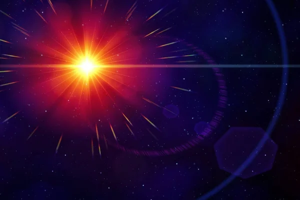 Sun in deep space — Stock Photo, Image