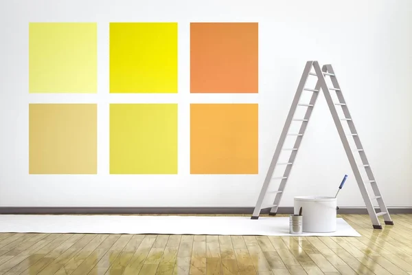 Habitación con colores en la pared —  Fotos de Stock