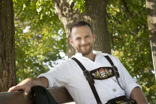 Man in Bavarian clothes — Stock Photo, Image