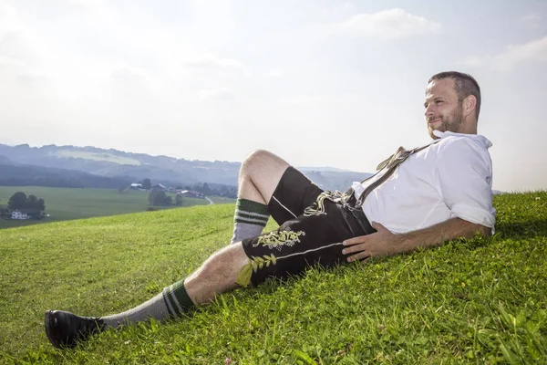 Man in Bavarian clothes — Stock Photo, Image