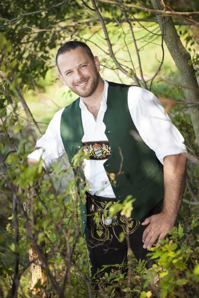 Man in Beierse doek — Stockfoto