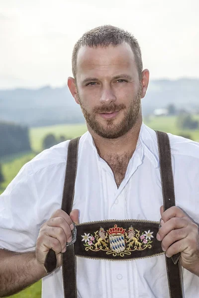 Man in Bavarian cloth — Stock Photo, Image