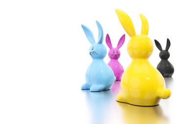 CMYK Paskalya bunny rakamlar
