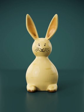 tatlı bir Paskalya bunny şekil 3D çizimi