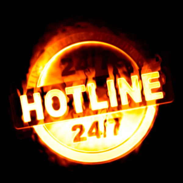 Illustration Einer Brennenden Hotline — Stockfoto