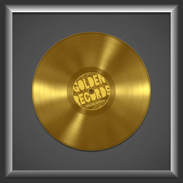 Vinyl golden record — Stockfoto