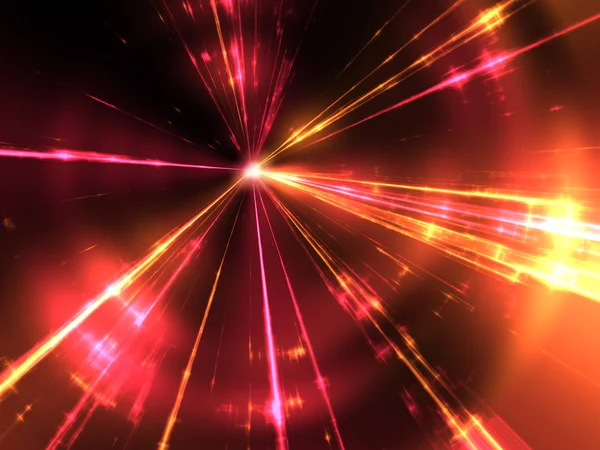 Red Yellow Laser Rays Illustration Background — Stock Photo, Image