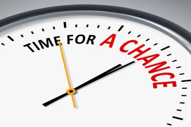 şans için metin süresi ile tipik saat gösterimi