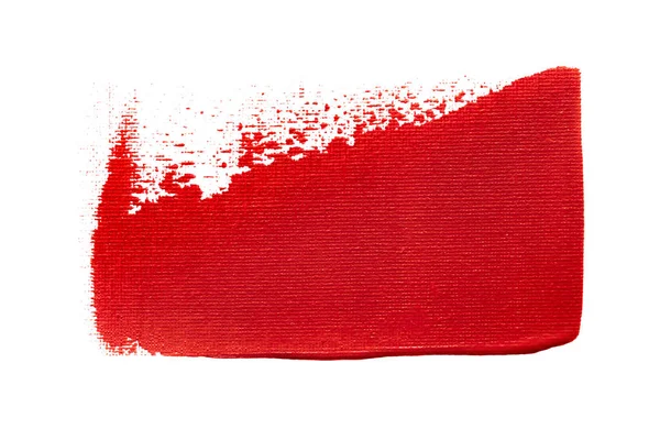 Red Malowane Prosty Banner Białym Tle — Zdjęcie stockowe