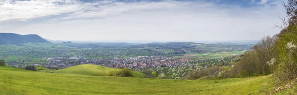Vue Panoramique Sur Owen Depuis Castle Teck Allemagne — Photo