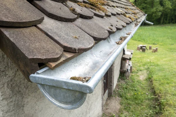 Typical Gutter Water Dirt — Stock Photo, Image