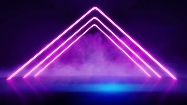 Neon lights smoke background — Stock Photo, Image