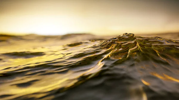 Coucher de soleil doré océan vague fond — Photo