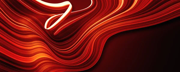 Red Wave Lines Background Illustration — Stock Photo, Image