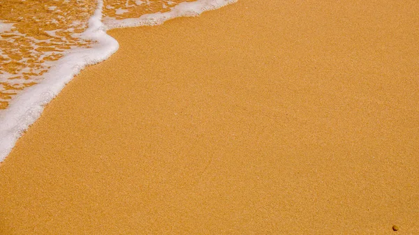 Obraz Piaszczystej Plaży Brzeg Lina Tekstura Tło — Zdjęcie stockowe
