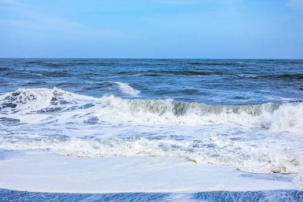 Een Beeld Van Een Stormachtige Oceaan Landschap Achtergrond — Stockfoto