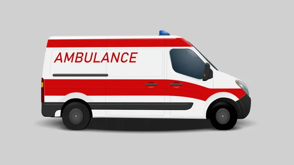 Illustration Typisk Ambulans Bil Transportstöd — Stock vektor