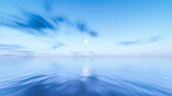 Ozean Himmel Langzeitbelichtung Hintergrund Illustration — Stockfoto