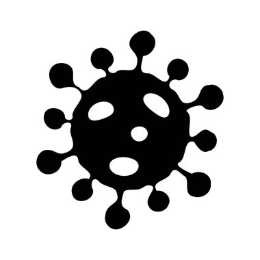 Bir korona virüsü sembolünün çizimi.