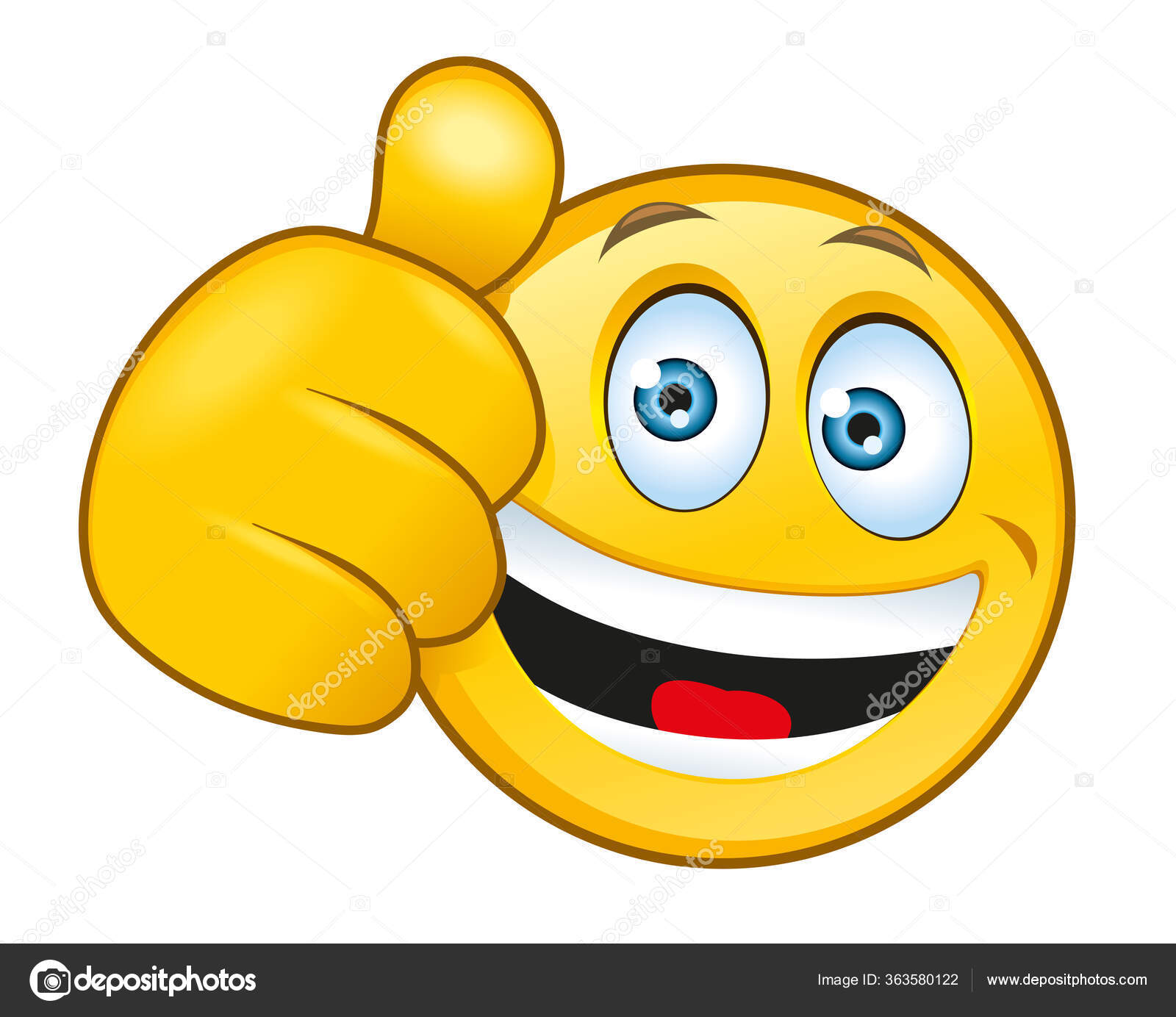 Illustration Laughing Smiley Thumbs Sign Stock Vector Image by ©magann ...