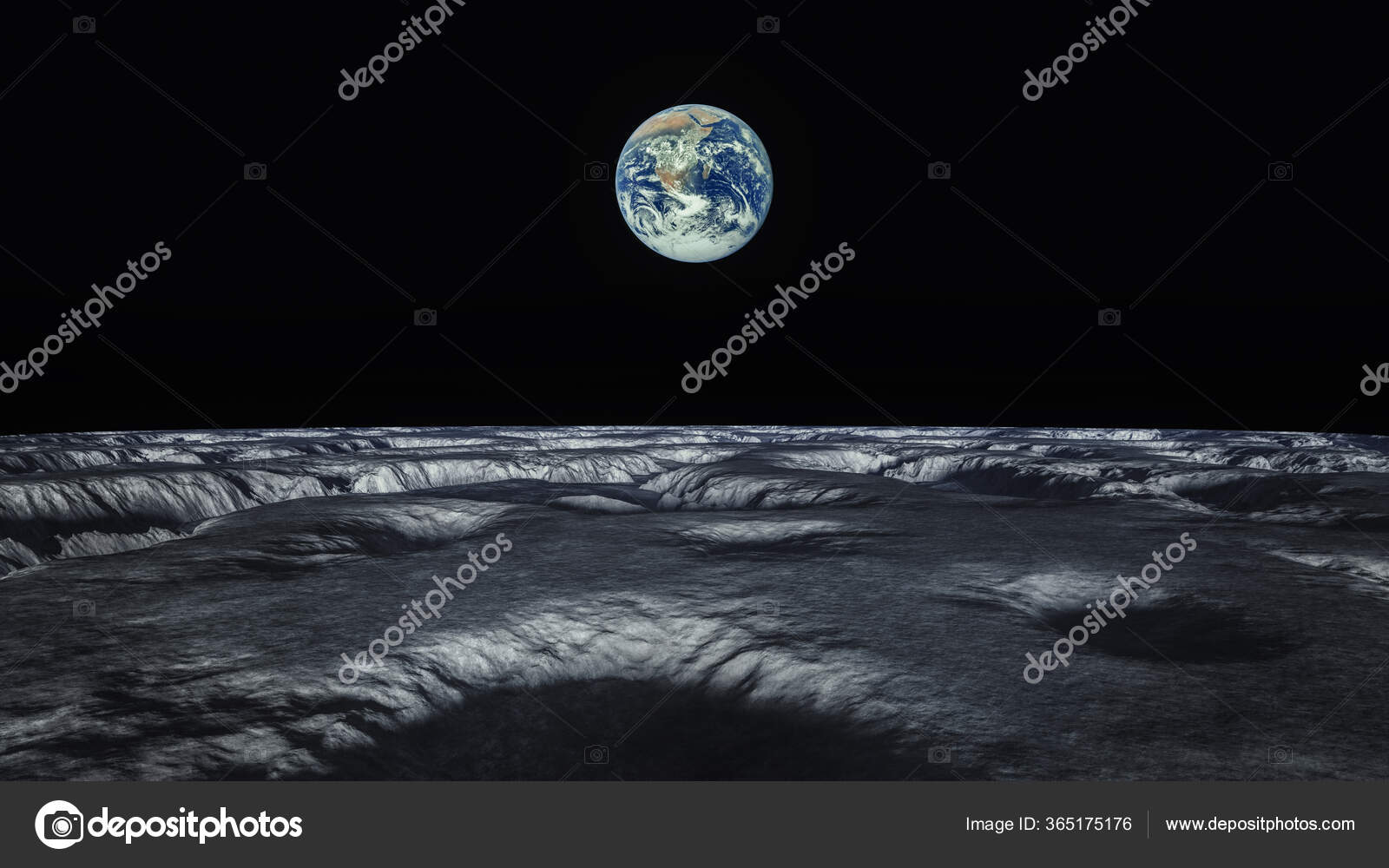 Nasaのテクスチャで行われた月の3dイラストから私たちの惑星地球への宇宙ビュー ストック写真 C Magann Nasaのテクスチャで行われた月の3dイラストから私たちの惑星地球への宇宙ビュー ストック写真 C Magann